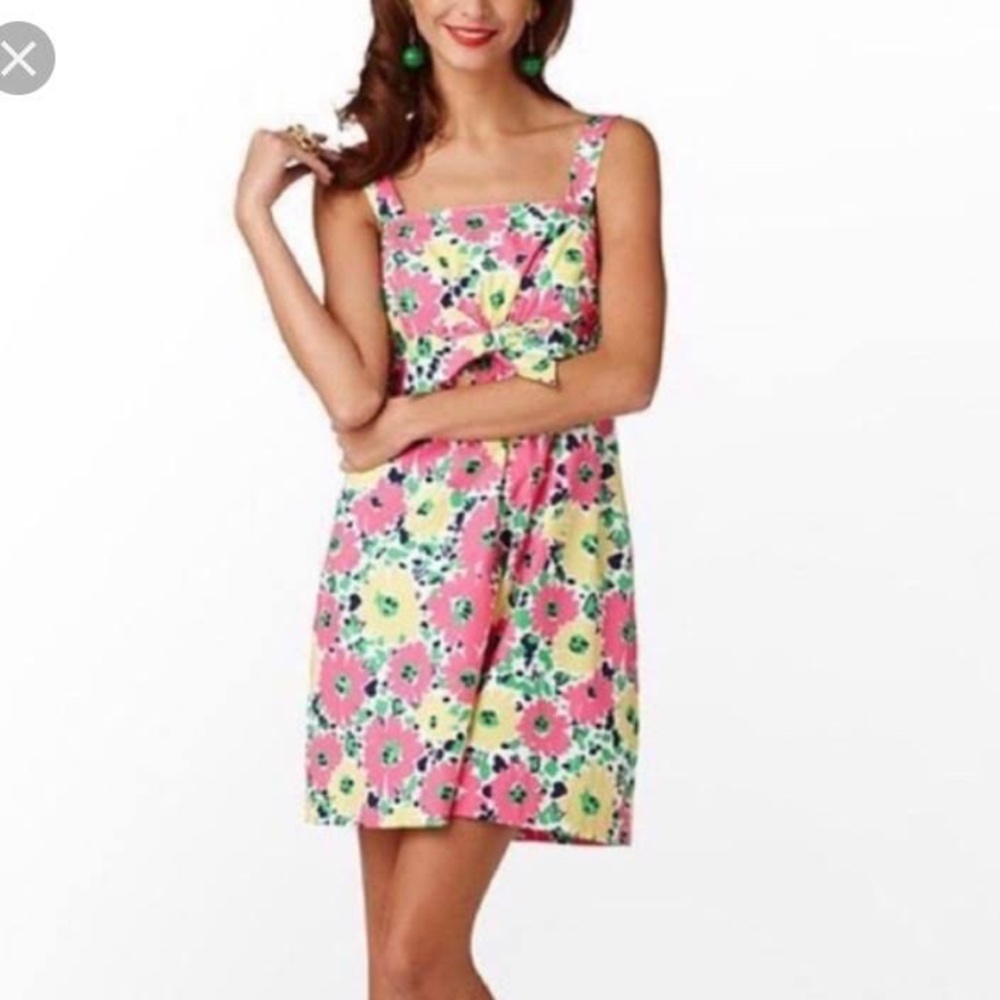 Lilly Pulitzer Avaline Resort White Doodle Bug Daisy Mini Dress Size 6 27022